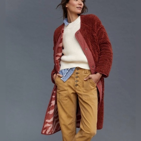 Anthropologie Margot Reversible Sherpa Coat - Picture 2 of 15